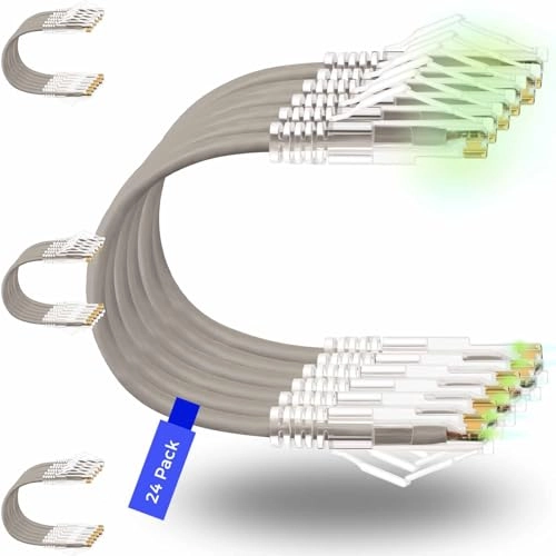 Patch Cables Cat6 Cat6a - 2ft 24 Pack 10G