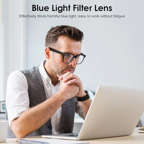 Smart Bluetooth Glasses - Open-Type Speakers Blue Light Lenses Bluetooth 5.3