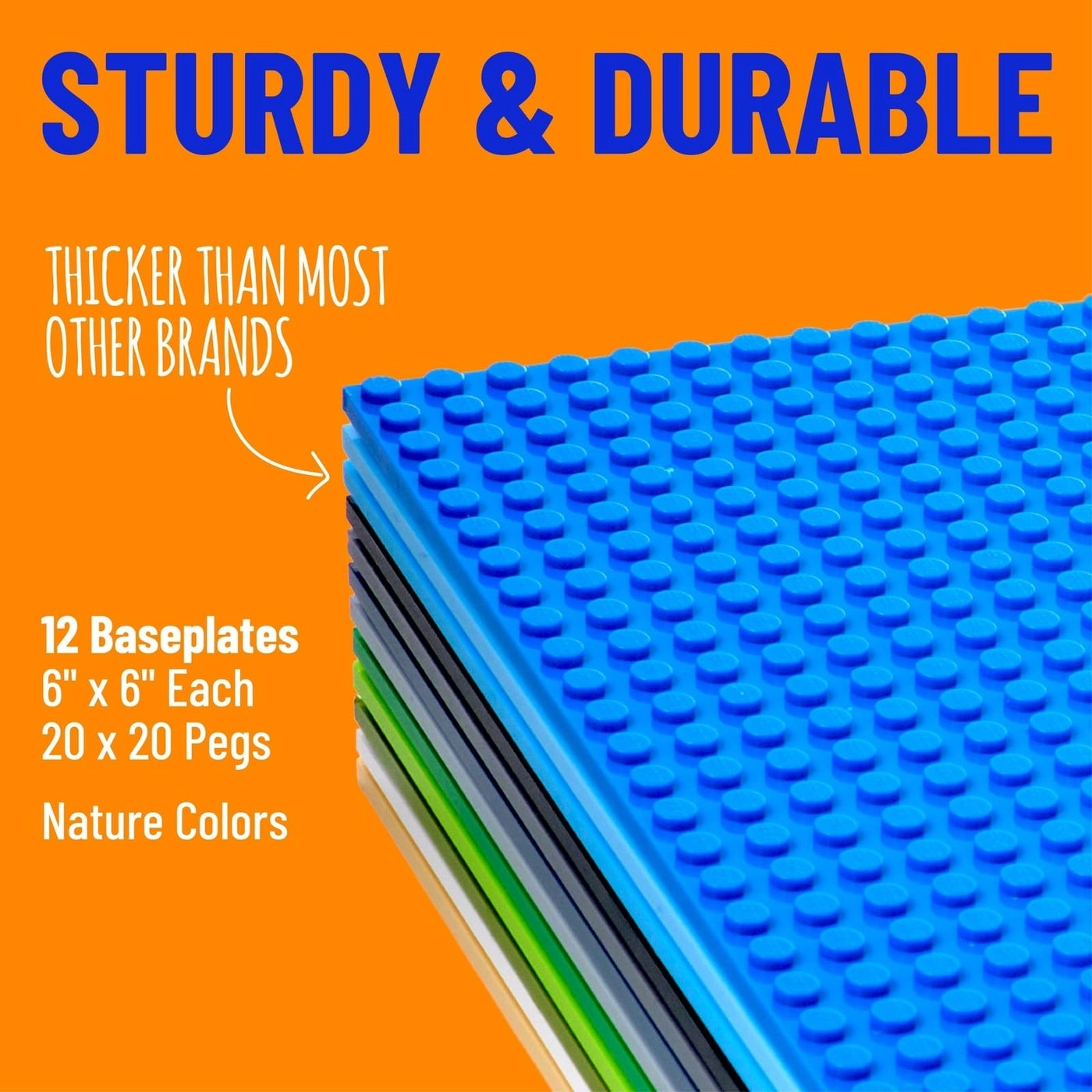 Stackable Baseplates - 12 pcs