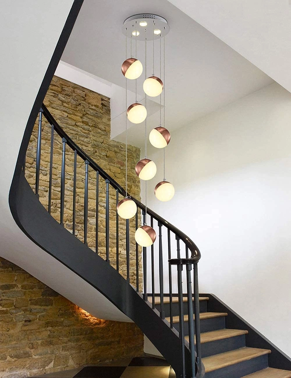 HXCQHW Long Multi Lights Chandelier - 3 color dimmable LED