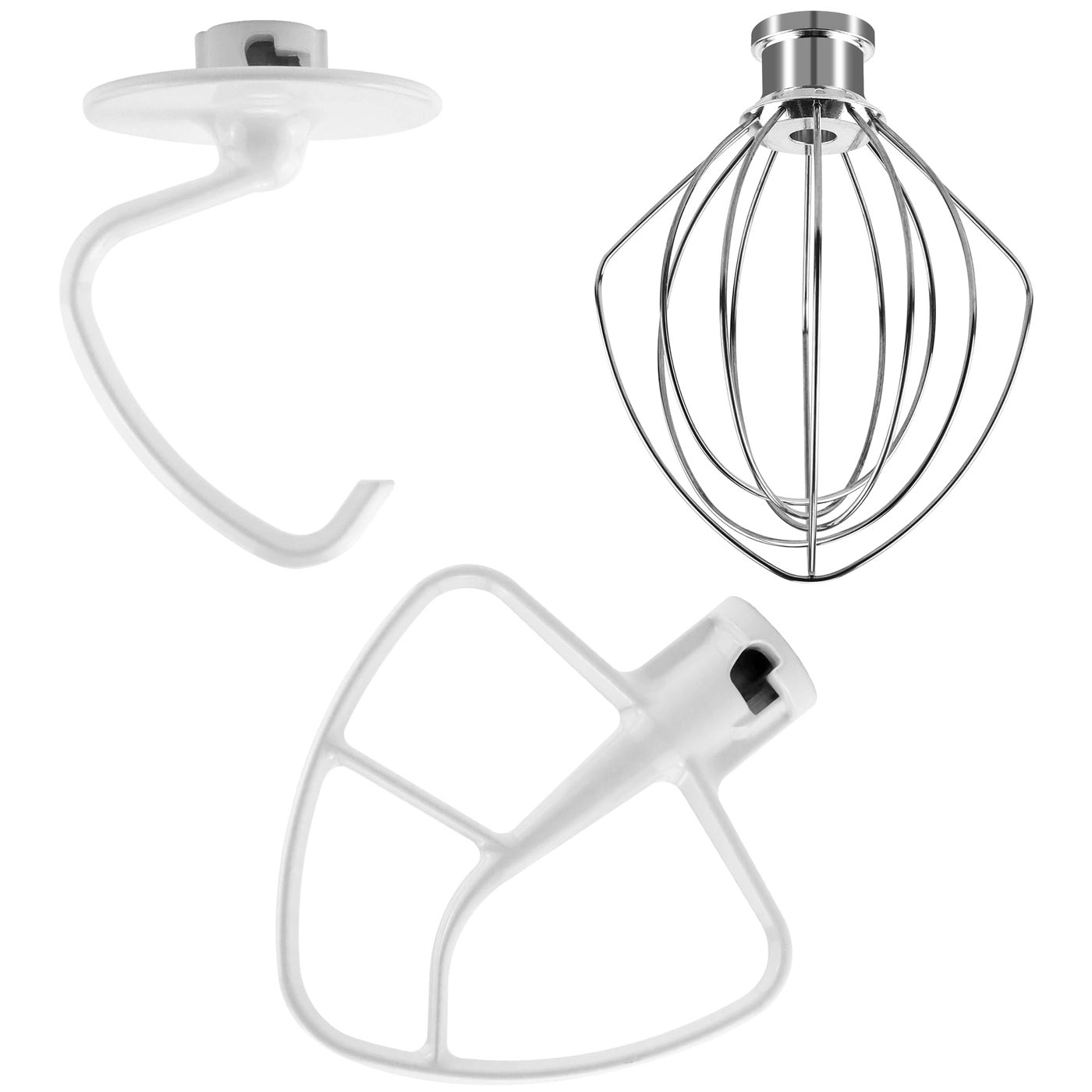 Fetechmate K45WW - Wire Whip + K45DH - Coated C Dough Hook + K45B - Coated Flat Beater