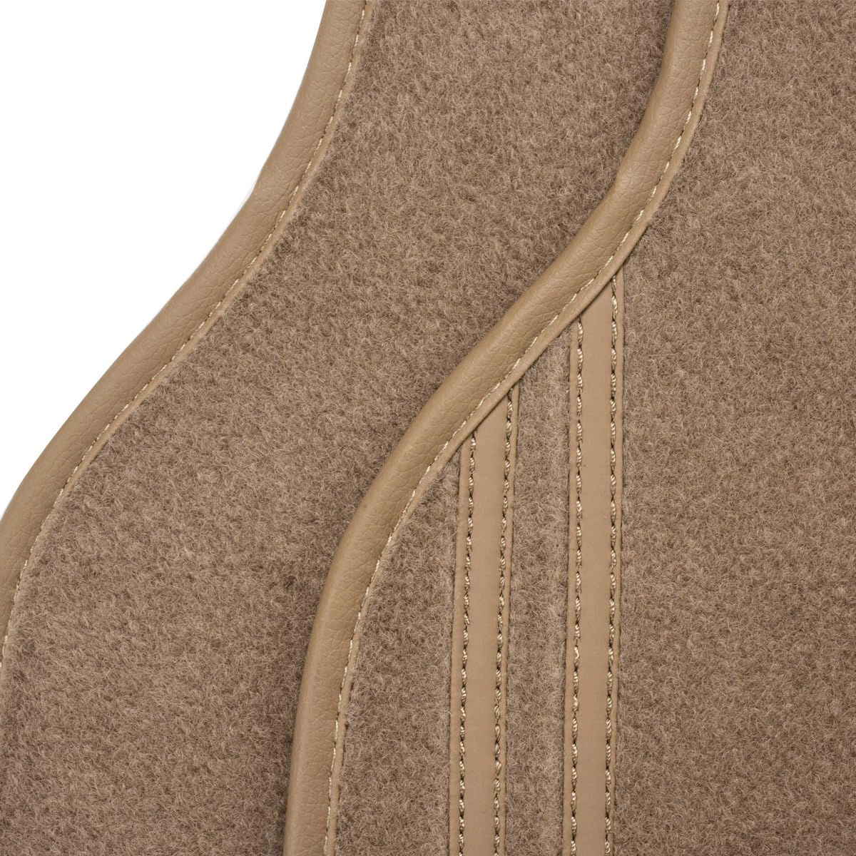 Faux Leather Car Mats - Blue Edge Universal Fit