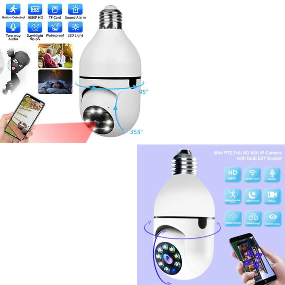Wireless Bulb 360 IP WiFi Camera 1080P