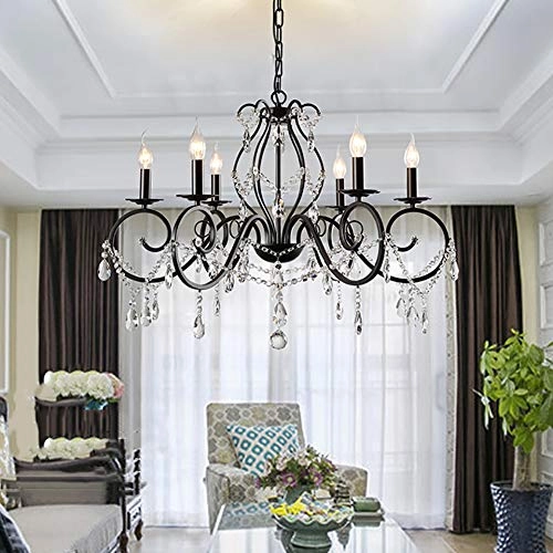 Vintage Candle Lights - 6 head Black