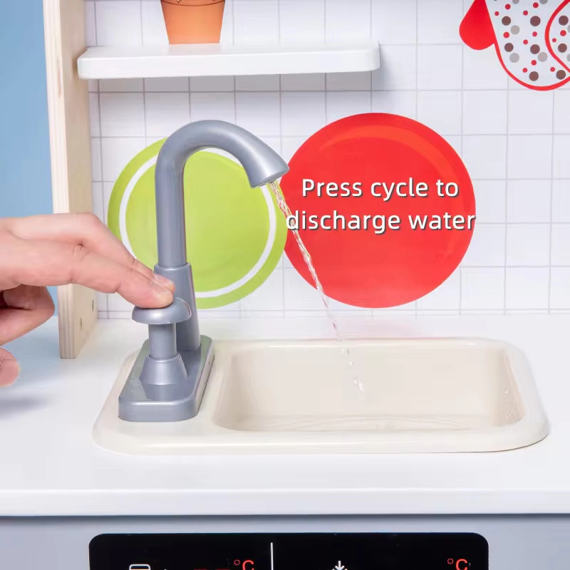 Kids Kitchen Wooden Pretend Playset (5551007-Bdj0926)