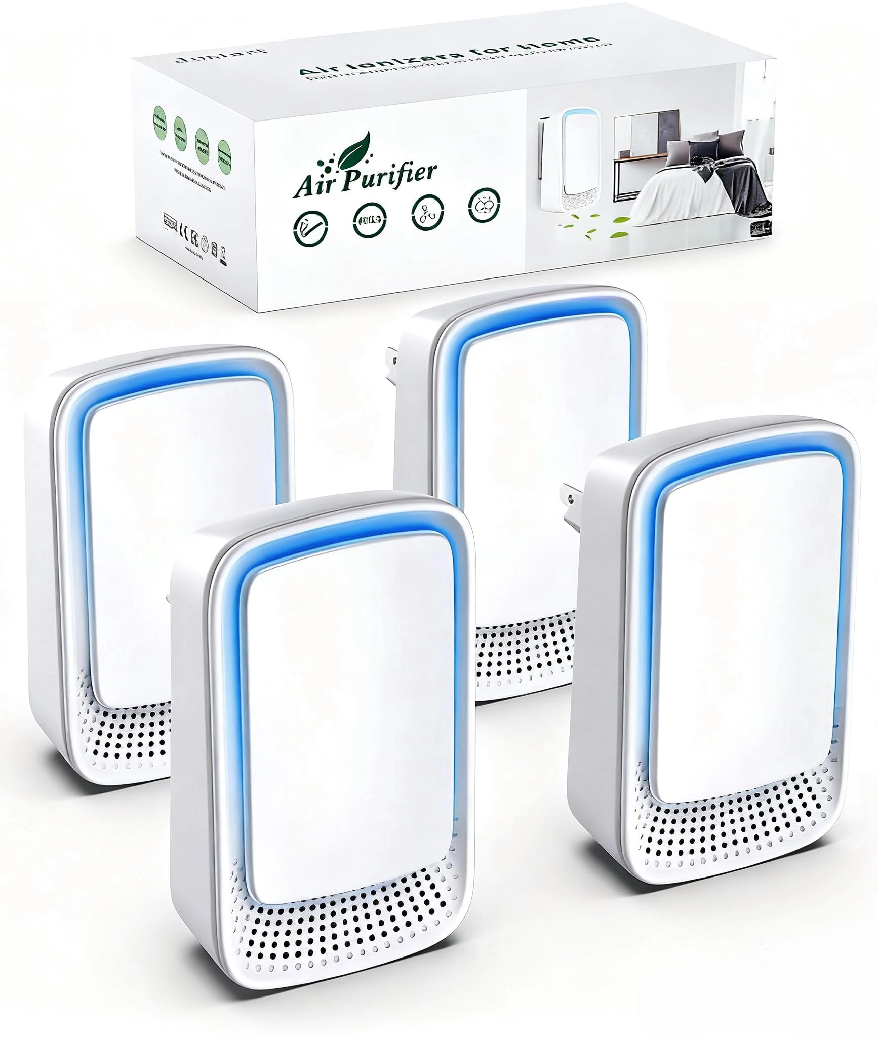 JOSTART Plug In Air Ionizer Purifier - 4 Pack Negative Ion