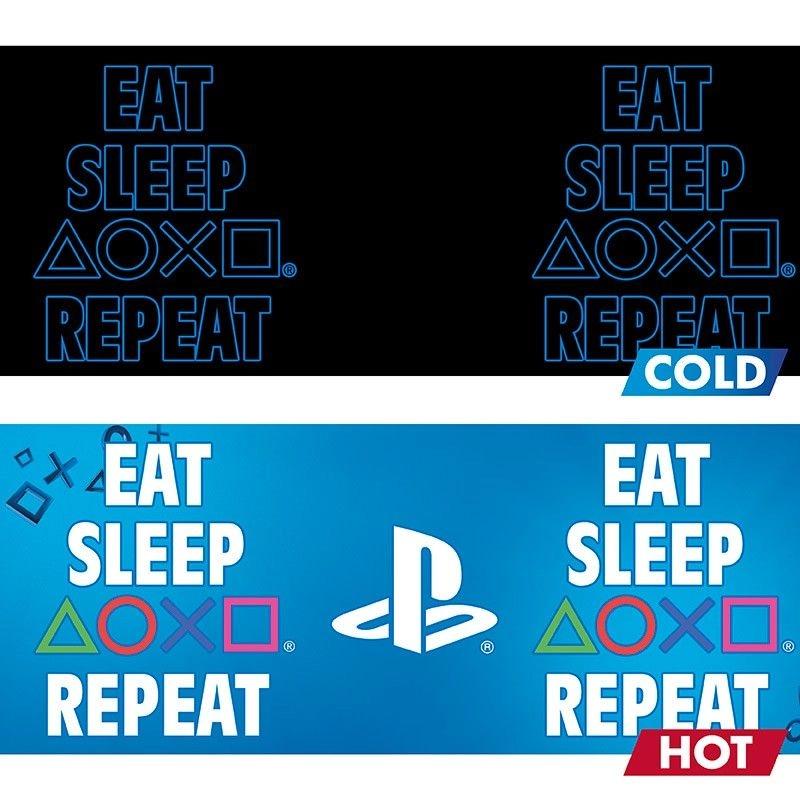 Playstation Eat Sleep Repeat Heat Change Mug - 2 pcs - 320 ml