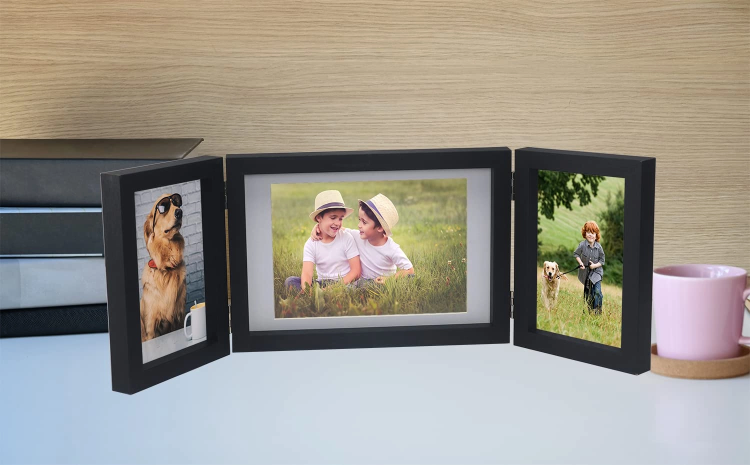Triple Multi Photo Frame - 2-4x6''+5x7'' 3