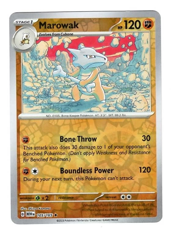 Pokémon Marowak 105/165 - Reverse Foil