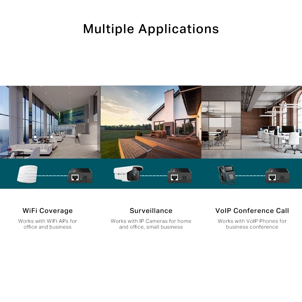 PoE Injector - 1 IEEE 802.3af 150 Mbps