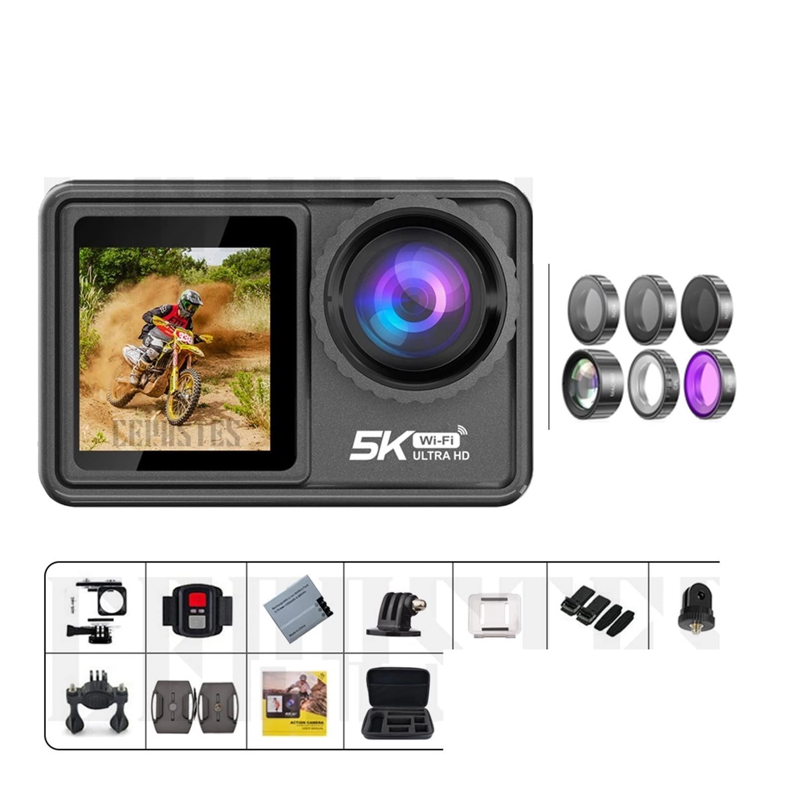 YDEDKY Action Vlog Camera - 64GB 5K 240FPS