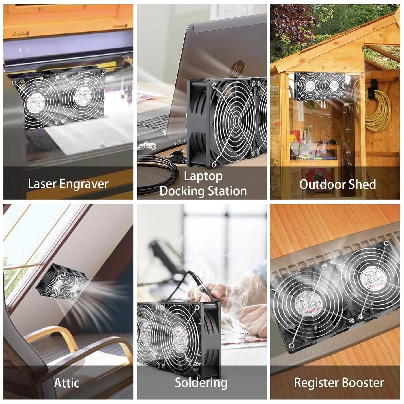 Computer Case Cooling Fan - 2 Pack 120mm x 25mm