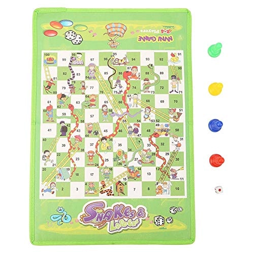 Snake and Ladder Chess Board Game - Foldable Non-woven Fabric
