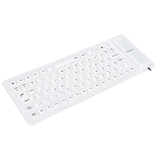Roll-up Silicone Keyboard - 85 Keys USB Wired White