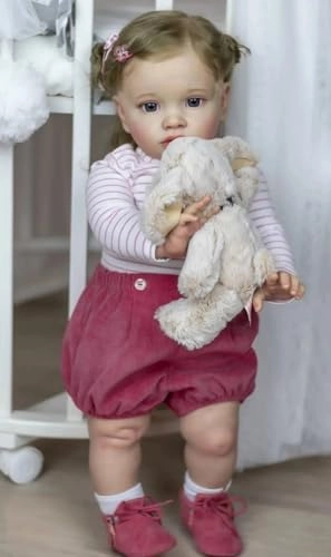 Pippa Reborn Baby Doll - 26 inch Cotton Vinyl Hand-rooted Curly Hair Ages 3+