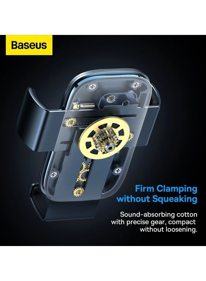 Car Phone Mount - Grey Round Air Vent Automatic Locking