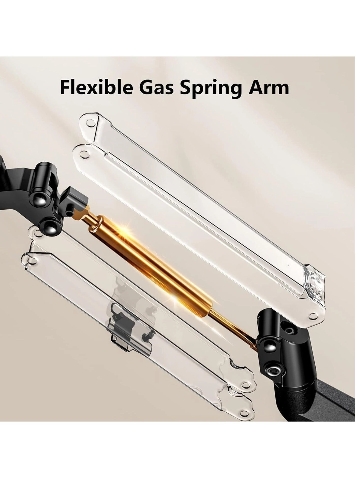 Single Monitor Mount - Gas Spring Full Motion 17-27 Inch