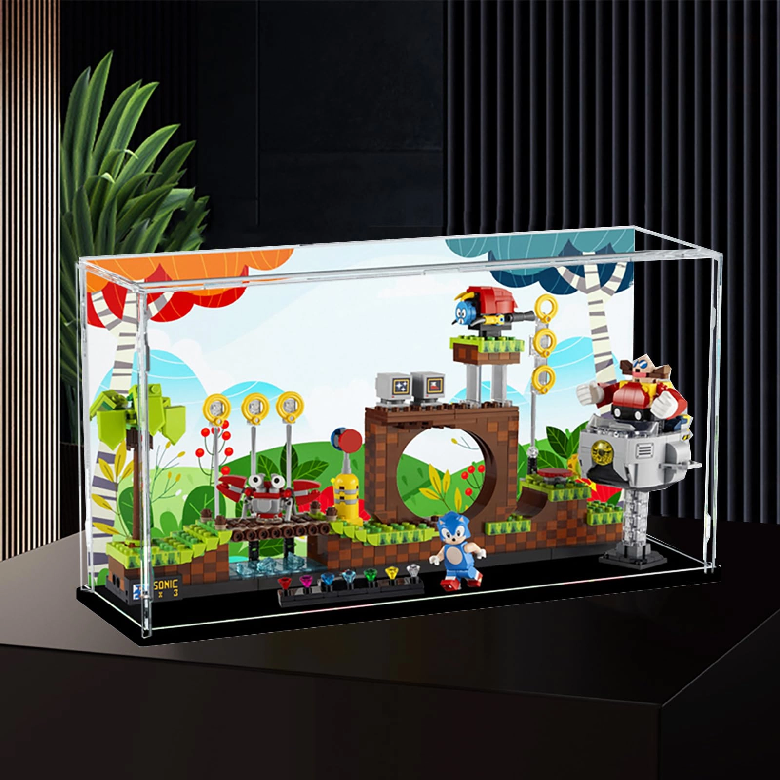 China Acrylic Display Box for 21331 - 40 x 12 x 22 cm Black base painted model (3mm)