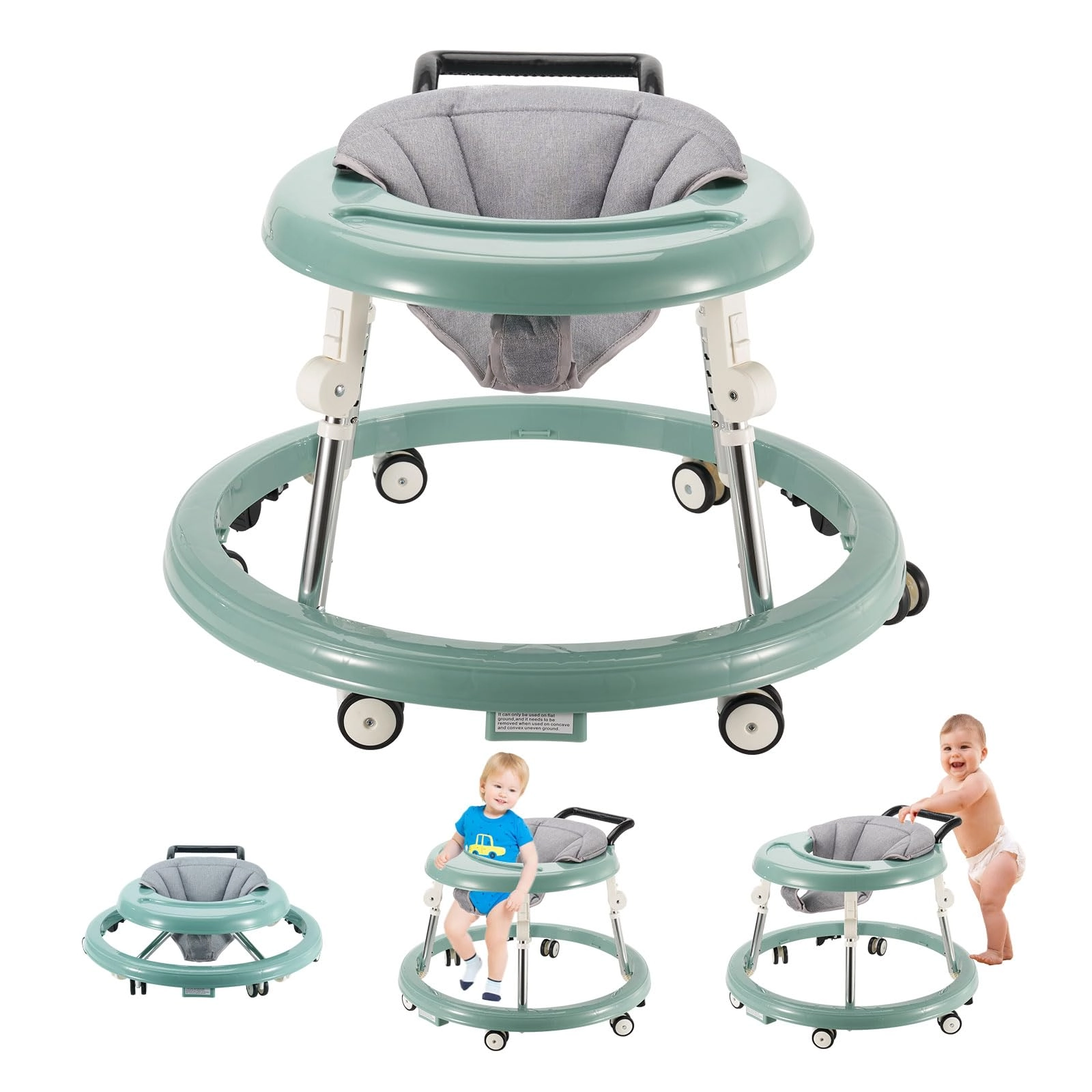 DaGiBay Baby Walker - Foldable 5-Position Height Adjustable