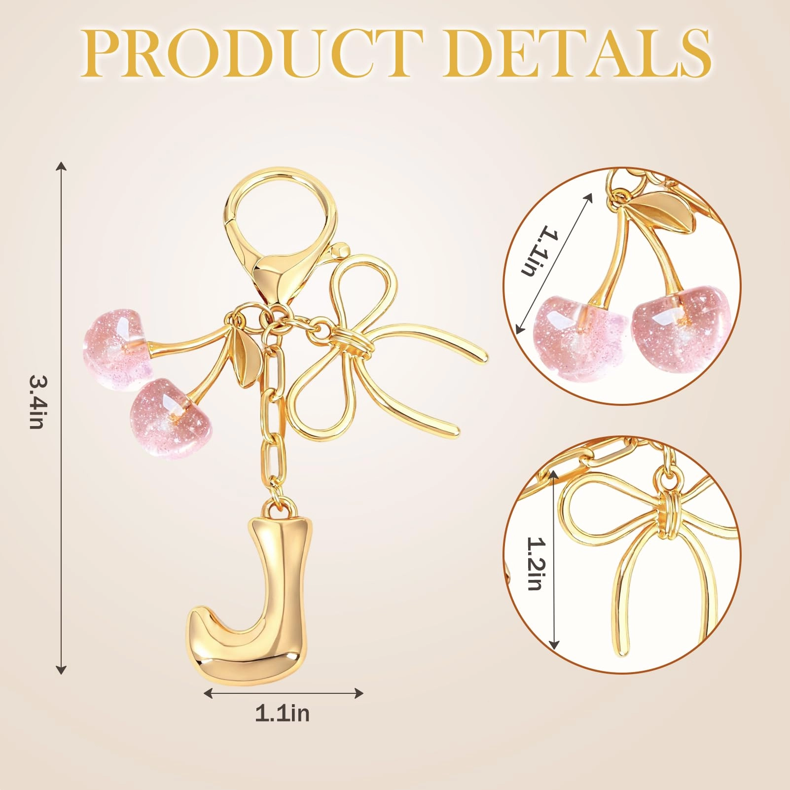 Initial P Keychain - Letter