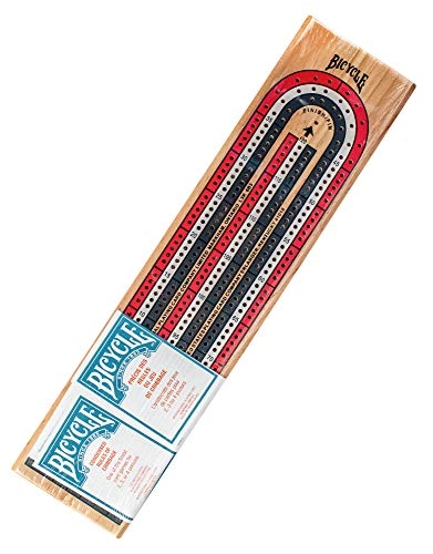 3-Track Cribbage Board - Color Coded Wooden