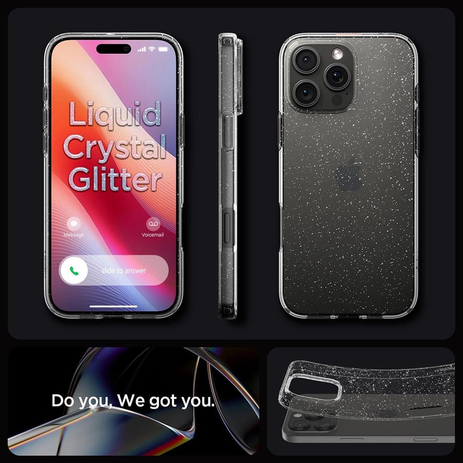 Liquid Crystal Glitter Max Clear Case for iPhone 16 Pro Max