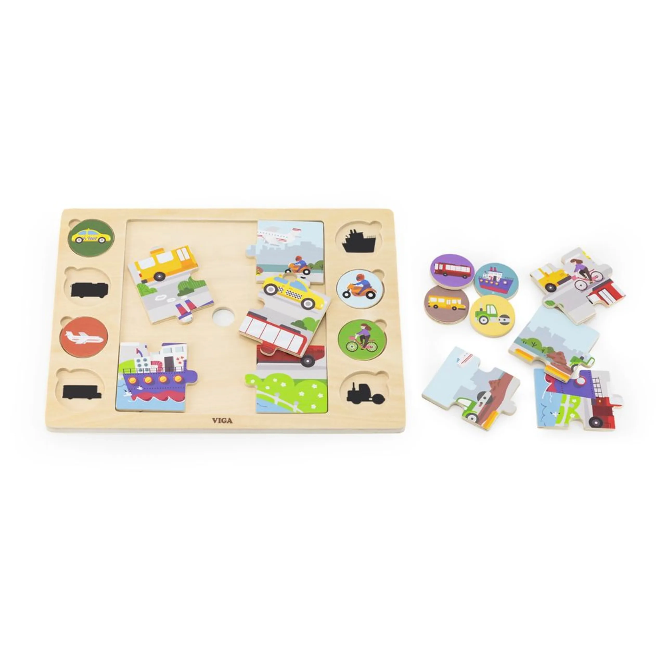 Modes Of Transportation Wooden Puzzle (29464294-44742) - 17 pcs