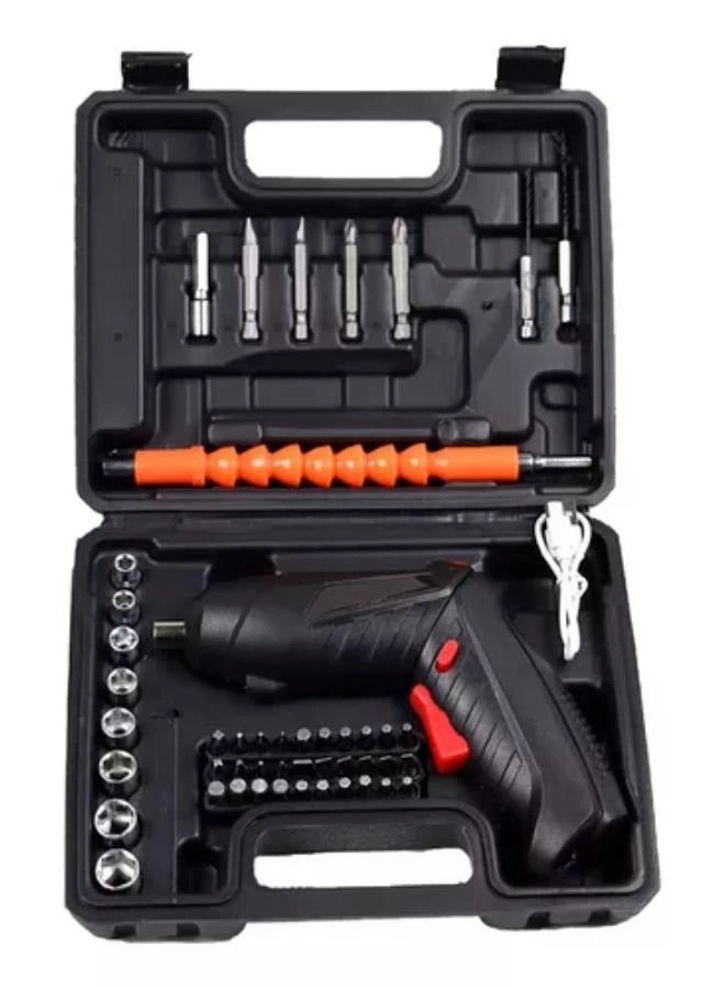Plynox Electric Cordless Screwdriver Set - 47Pcs Rechargeable USB Charging