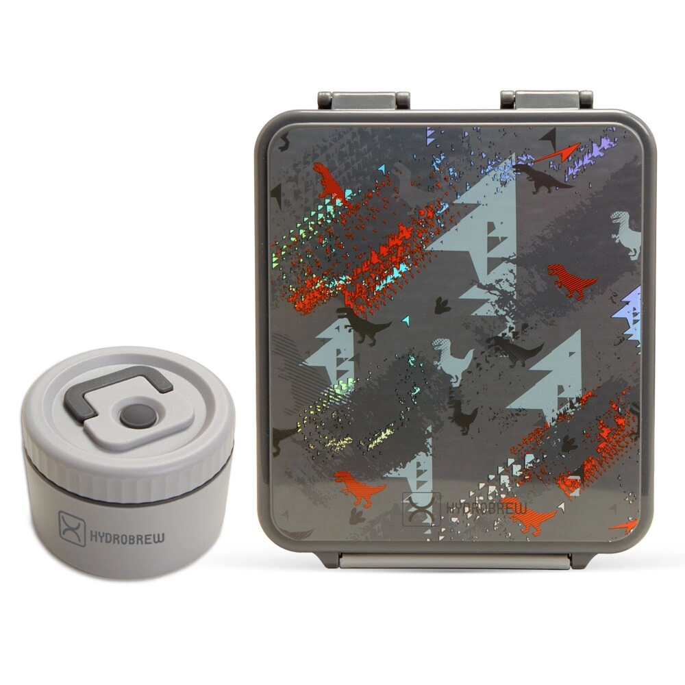 SAM BOX FZE Bento Lunch Box - Dinosaurs Grey 1.74L