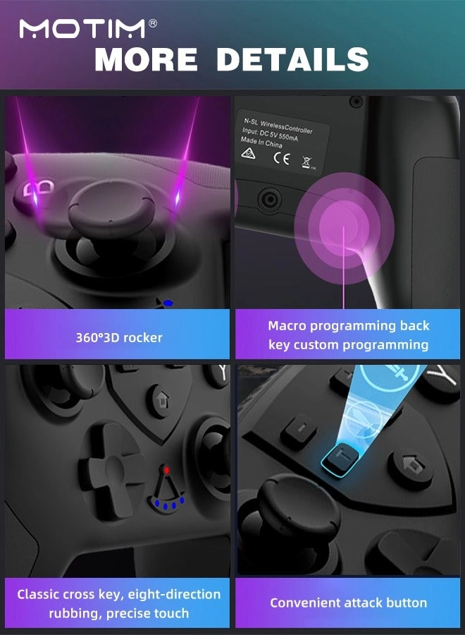 6-Axis Handle Controllers - Black Nintendo Switch