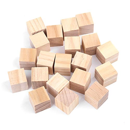 Square Wooden Blocks - 20pcs