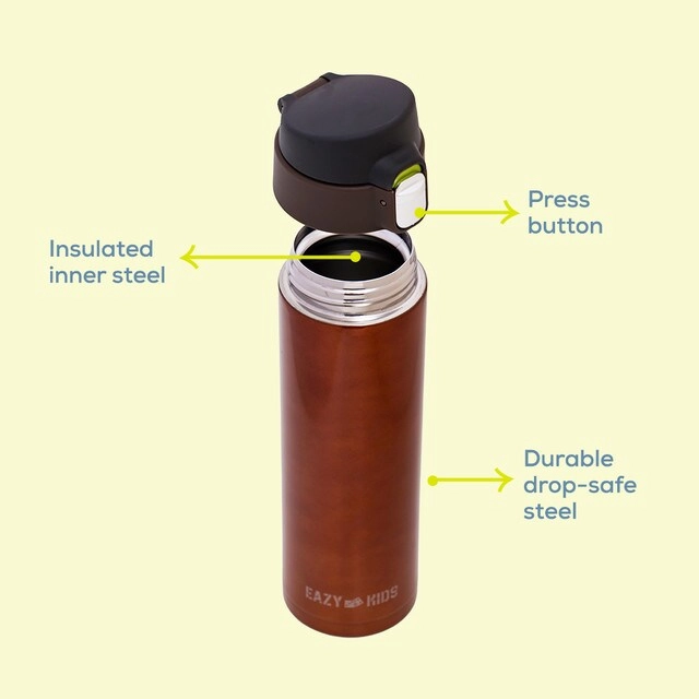 Insulated Travel Water Bottle - Sipper Lid 500 ml