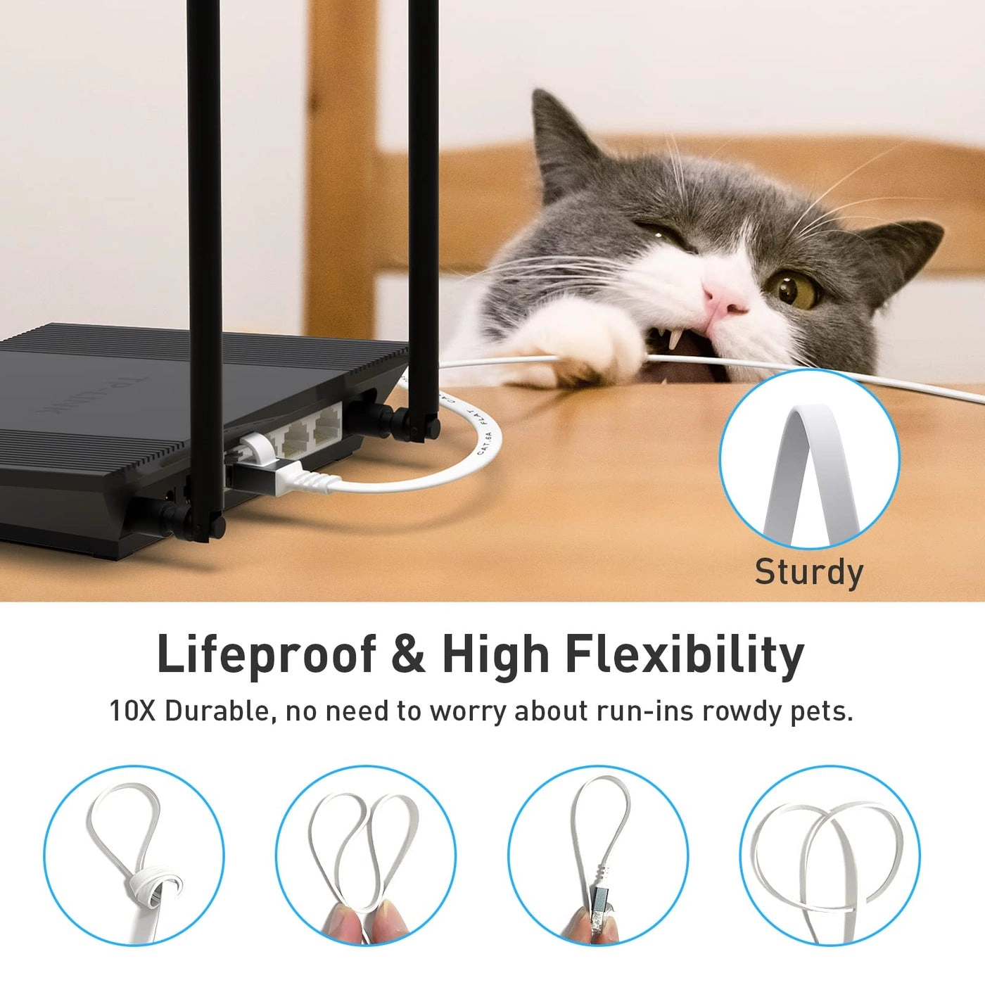 Cat 6A Ethernet Cable - 50 Ft