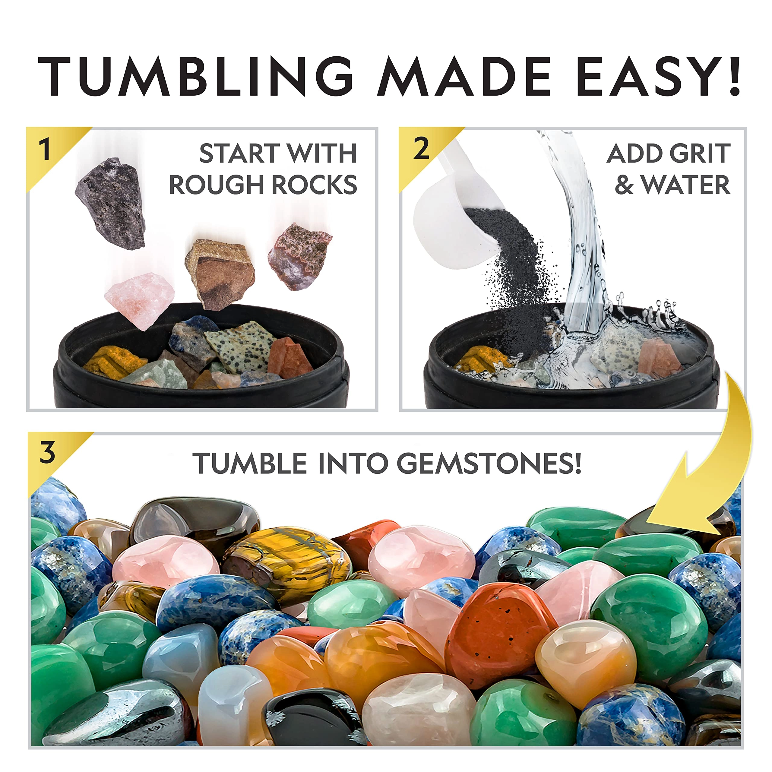 Professional Rock Tumbler Kit - Geology 8 years+