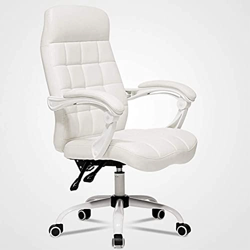 Desk Chair - PU Leather Brown High Back