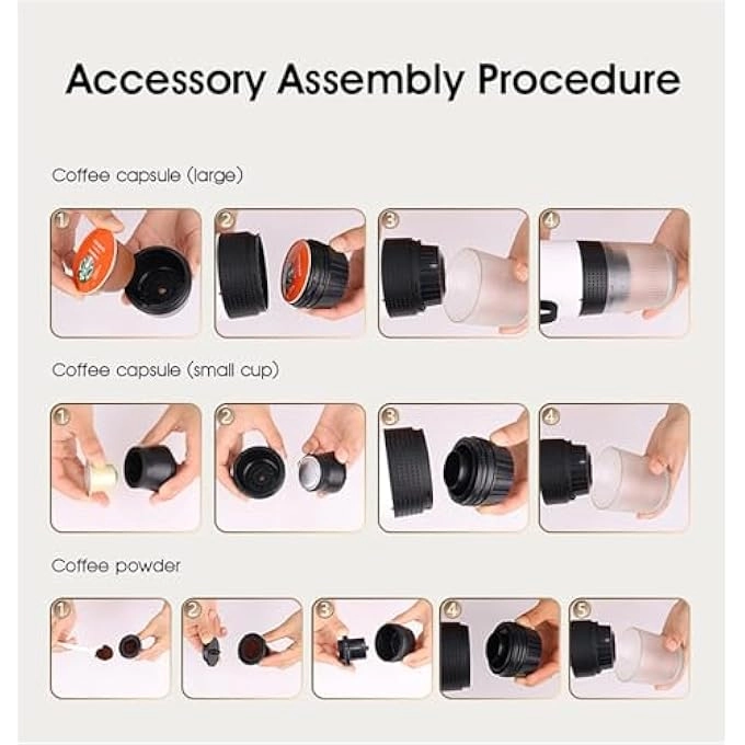 HELEE - 8500mAh 3-5 Min Self-heating Compatible with Ground Coffee & NS Capsule