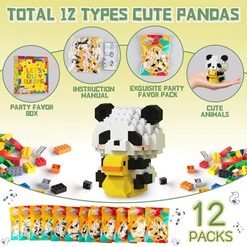 Panda Animals Set - 12Pack Party Favors