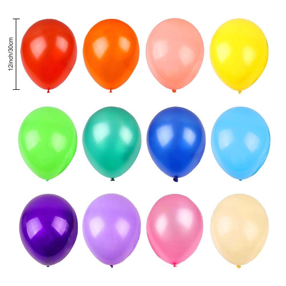 120-Pieces Assorted Colour Balloons - Birthday