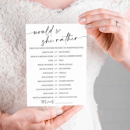 Bridal Shower Bingo - 25 pieces Unisex-Adults