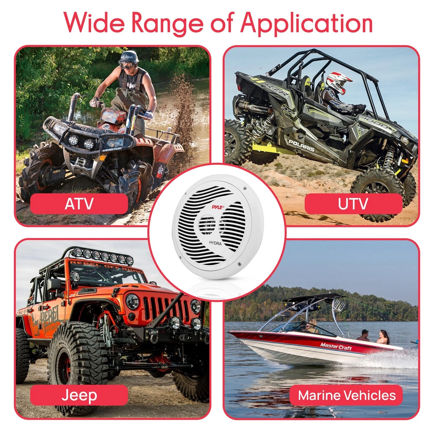 Dual Marine Speakers - 6.5 Inch 120 Watt