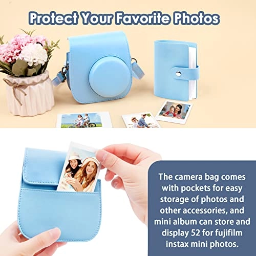 Camera Case - PU Leather Mini 11 + Photo Album - 52 pockets