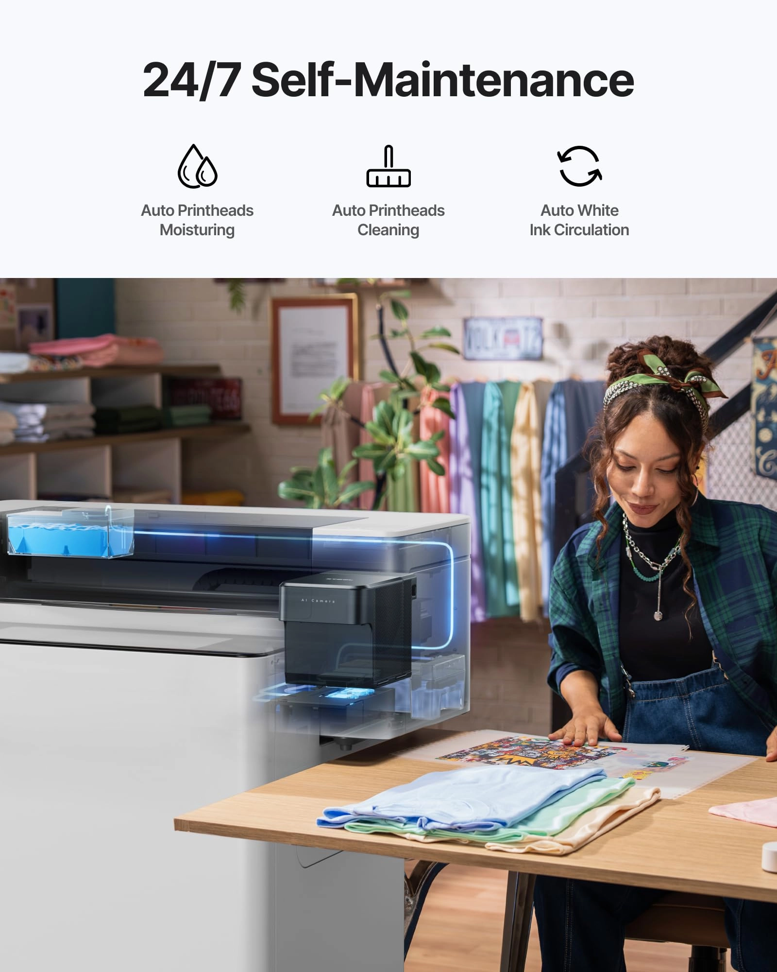 Apparel Printer + Shaker Oven