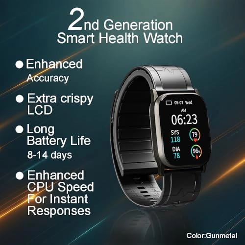 Health Tracker Smartwatch - Blood Pressure Heart Rate SpO2