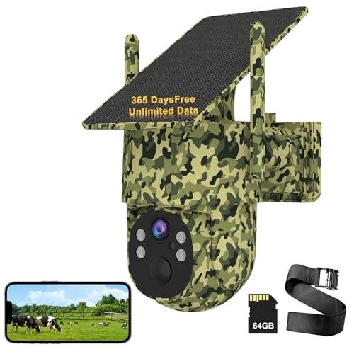 4G LTE Cellular Solar Security Camera 2K