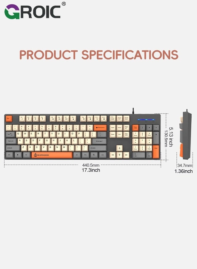 Green Typewriter Keyboard - Standard Wired