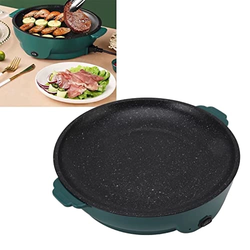 Electric BBQ Grill Plate - 26cm Double Temperature Control Automatic Power Off