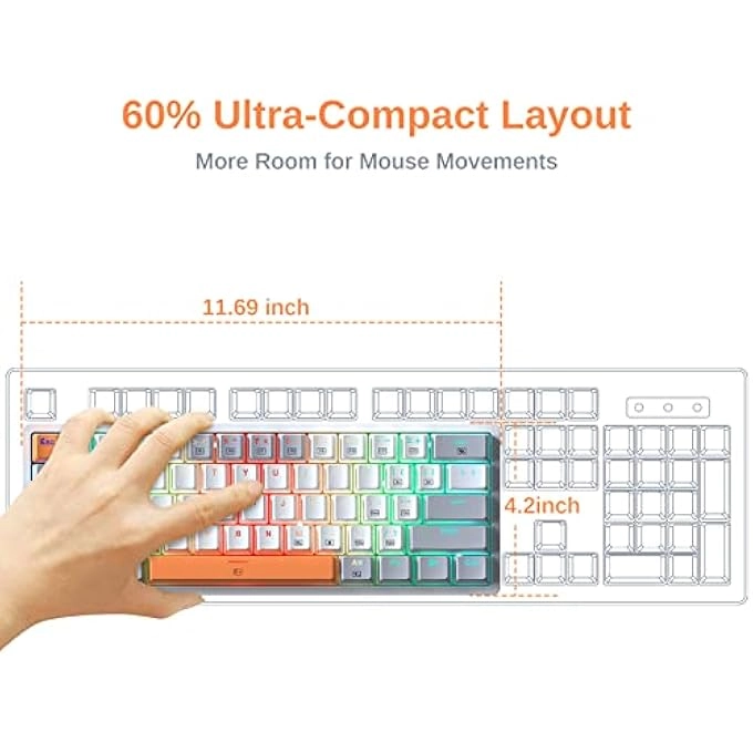 60% Mechanical Gaming Keyboard - Wired