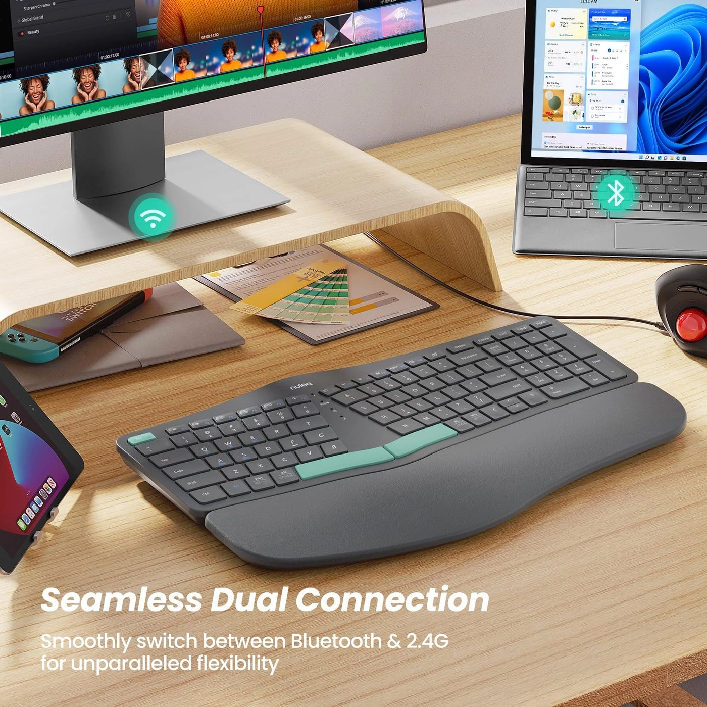 Wireless Ergonomic Keyboard - Wireless
