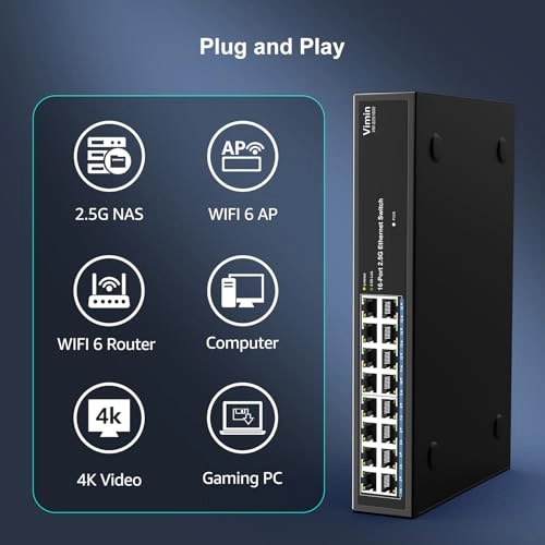 16x2.5G Ethernet Switch - 16-ports