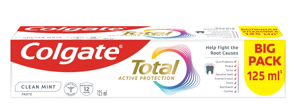 Colgate Total Active Protection Clean Mint Toothpaste 125ml